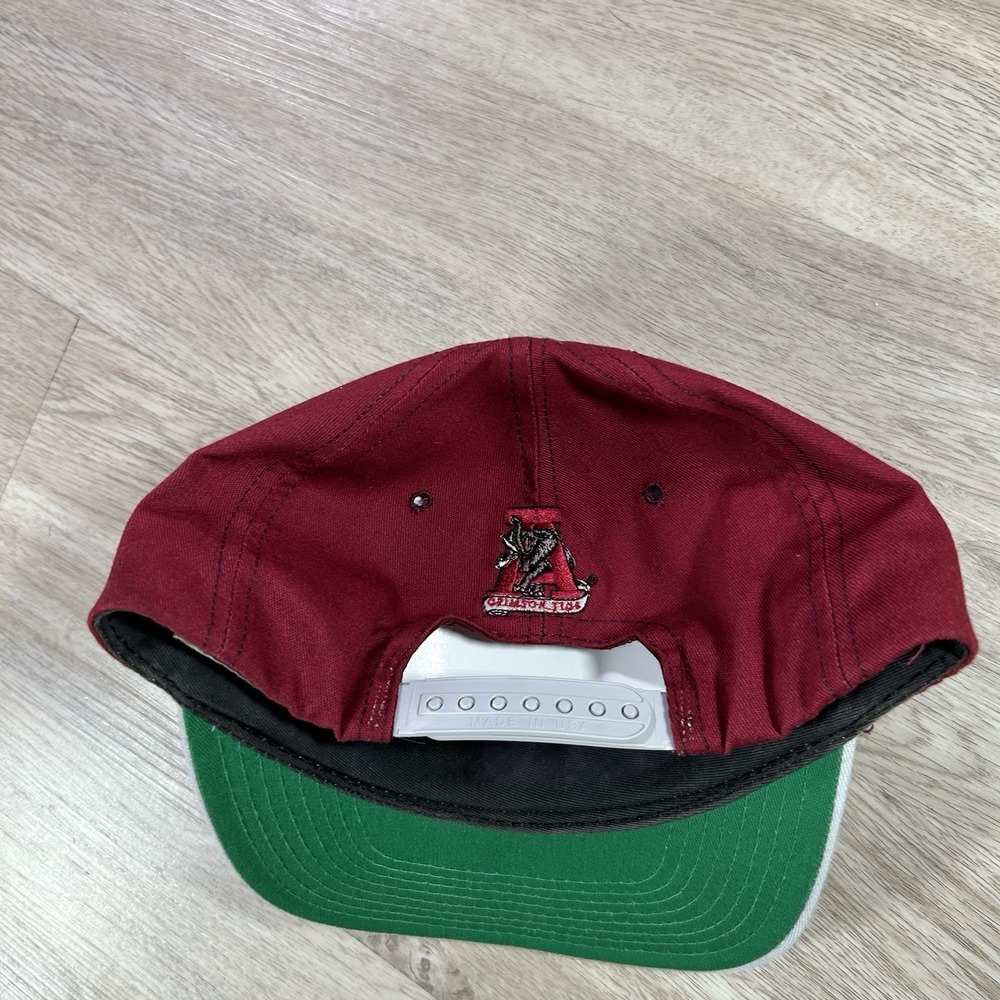 VTG Alabama Crimson Tide Arch Snapback Hat College Red Gray P Cap Made In USA - Picture 7 of 9